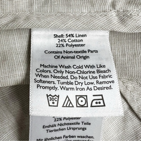 Eddie Bauer Fairhaven Linen Jacket Beige S - Picture 10 of 11